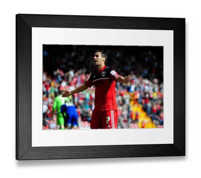 Framed Print : Sam Baldock Scores Stunner on Debut for Bristol City Against Cardiff City, Championship 2012 Framed Print : Sam Baldock Scores Stunner on Debut for Bristol City Against Cardiff City, Championship 2012