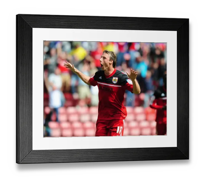 Framed Print : Martyn Woolford's Double: Bristol City's Victory Over Cardiff City, 2012