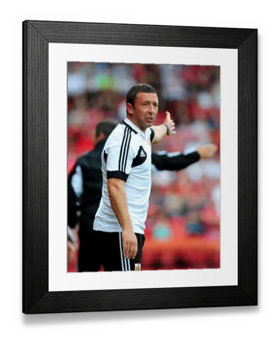Framed Print : Derek McInnes Leads Bristol City in Championship Clash against Cardiff City, August 2012 Framed Print : Derek McInnes Leads Bristol City in Championship Clash against Cardiff City, August 2012