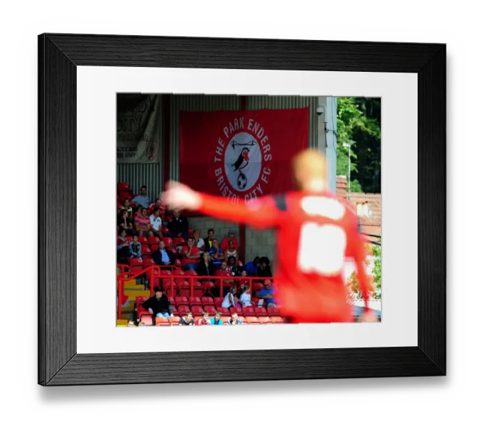 Framed Print : Ryan Taylor Amidst the Passion: Bristol City vs. Cardiff City, Championship Clash at Ashton Gate Stadium