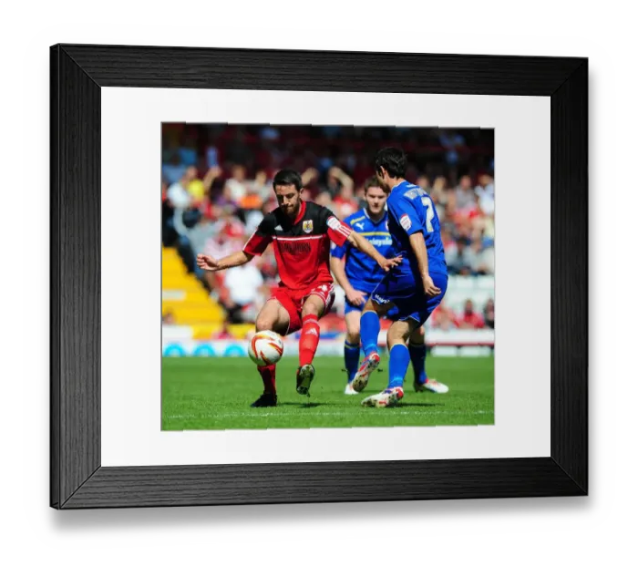 Framed Print : Bristol City vs. Cardiff City: Cole Skuse vs. Peter Wittingham - Football Rivalry on the Pitch Framed Print : Bristol City vs. Cardiff City: Cole Skuse vs. Peter Wittingham - Football Rivalry on the Pitch