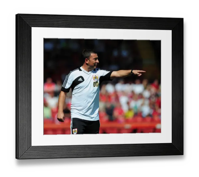 Framed Print : Derek McInnes Leads Bristol City Against Cardiff City in Championship Clash, 2012 Framed Print : Derek McInnes Leads Bristol City Against Cardiff City in Championship Clash, 2012