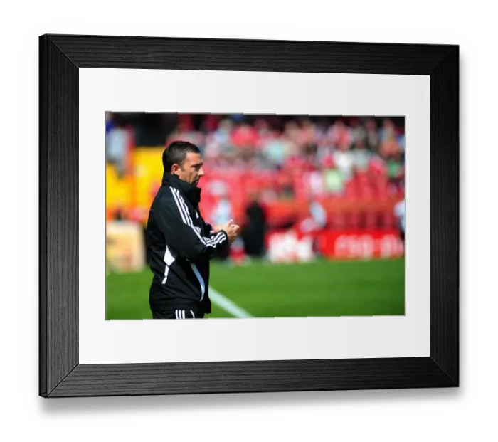 Framed Print : Derek McInnes Leads Bristol City in Championship Showdown against Cardiff City at Ashton Gate Stadium, 2012 Framed Print : Derek McInnes Leads Bristol City in Championship Showdown against Cardiff City at Ashton Gate Stadium, 2012