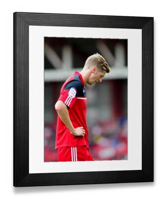 Framed Print : Bristol City vs Cardiff City: Jonathan Stead in Action at Ashton Gate Stadium, Championship Match, 2012