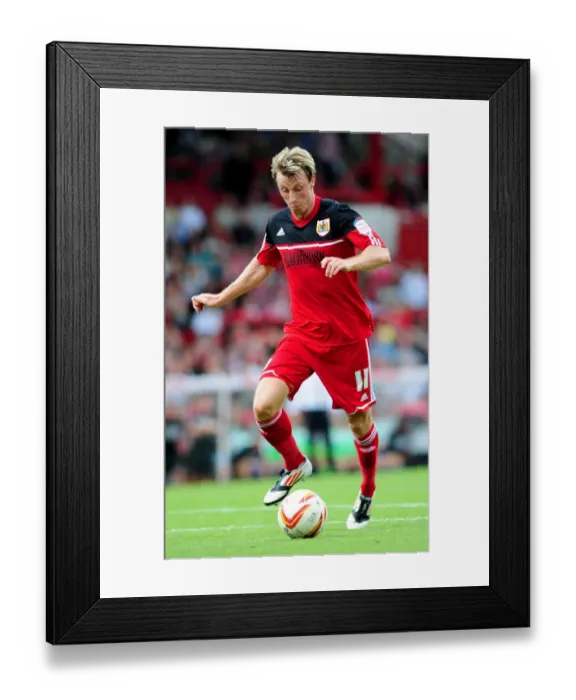 Framed Print : Martyn Woolford in Action: Bristol City vs. Cardiff City, Championship Match, 2012 - Ashton Gate Stadium