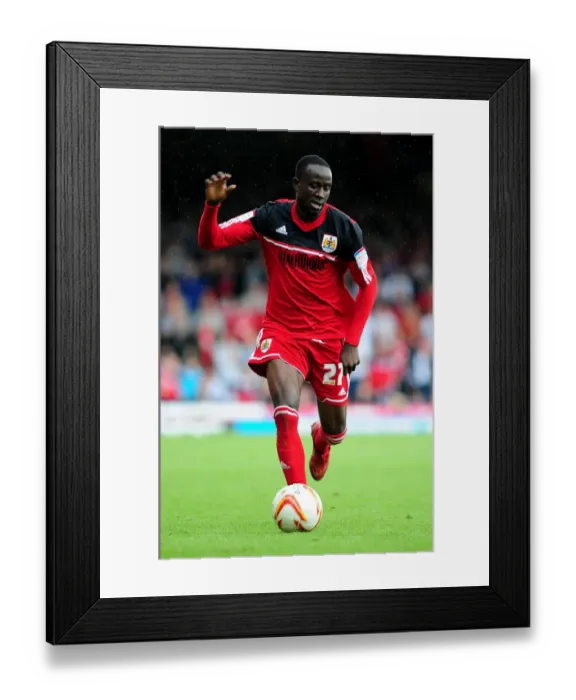 Framed Print : Adomah in Action: Thrilling Championship Clash Between Bristol City and Cardiff City at Ashton Gate, 2012 Framed Print : Adomah in Action: Thrilling Championship Clash Between Bristol City and Cardiff City at Ashton Gate, 2012