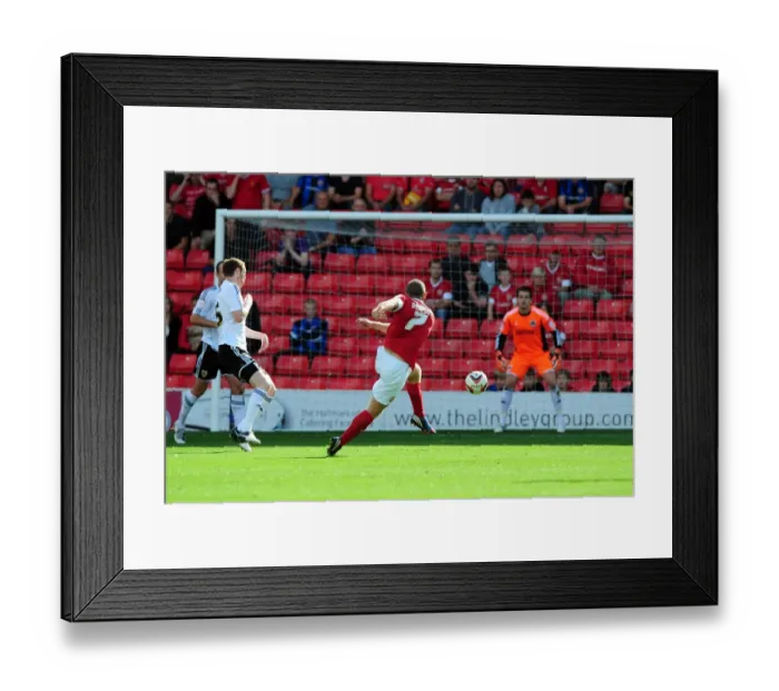 Framed Print : Barnsley's Stephen Dawson Narrowly Misses Goal Against Bristol City Framed Print : Barnsley's Stephen Dawson Narrowly Misses Goal Against Bristol City