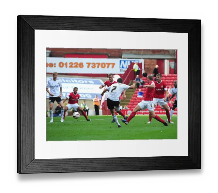 Framed Print : Bristol City's Sam Baldock Denied by Barnsley Goalkeeper - Championship Football Match, September 1, 2012