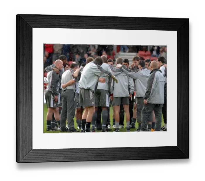 Framed Print : Pre Game Huddle Framed Print : Pre Game Huddle