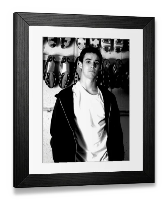 Framed Print : Frankie Artus: Focused and Determined in Bristol City Football Club Colors
