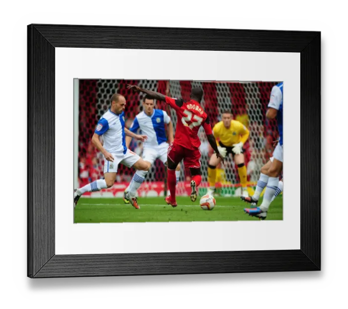 Framed Print : Adomah Scores the Winner: Bristol City vs. Blackburn Rovers, Championship 2012