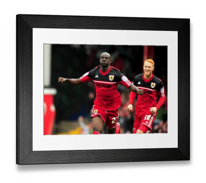 Framed Print : Adomah and Taylor: Celebrating a Championship Goal for Bristol City (2012) Framed Print : Adomah and Taylor: Celebrating a Championship Goal for Bristol City (2012)