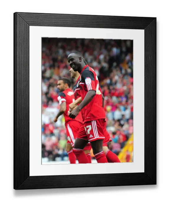 Framed Print : Adomah's Goal Celebration: Bristol City vs. Blackburn Rovers, Championship Football Match at Ashton Gate Stadium (September 15, 2012) Framed Print : Adomah's Goal Celebration: Bristol City vs. Blackburn Rovers, Championship Football Match at Ashton Gate Stadium (September 15, 2012)
