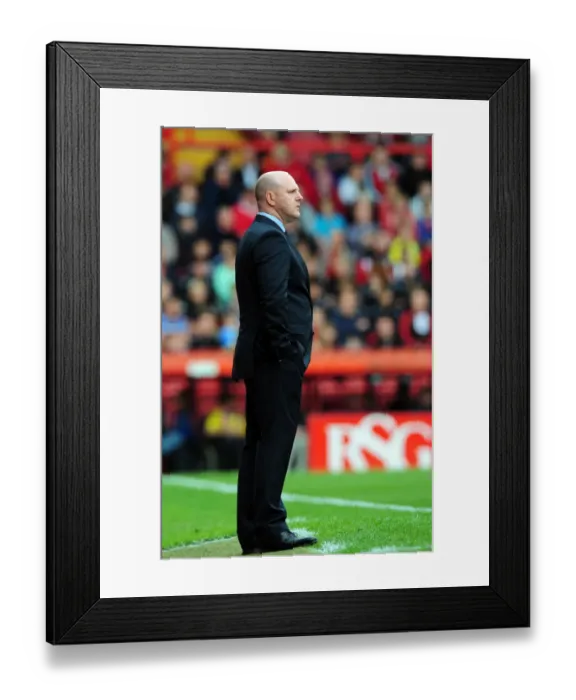 Framed Print : Steve Kean at the Helm: Bristol City vs. Blackburn Rovers, Championship Football Match at Ashton Gate Stadium (September 15, 2012)