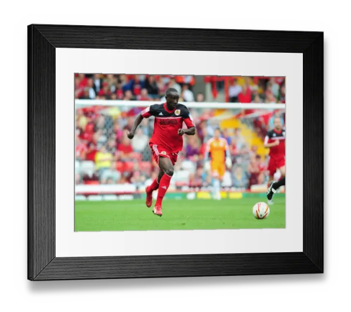 Framed Print : Albert Adomah in Action: Championship Showdown between Bristol City and Blackburn Rovers, Ashton Gate Stadium (2012) Framed Print : Albert Adomah in Action: Championship Showdown between Bristol City and Blackburn Rovers, Ashton Gate Stadium (2012)