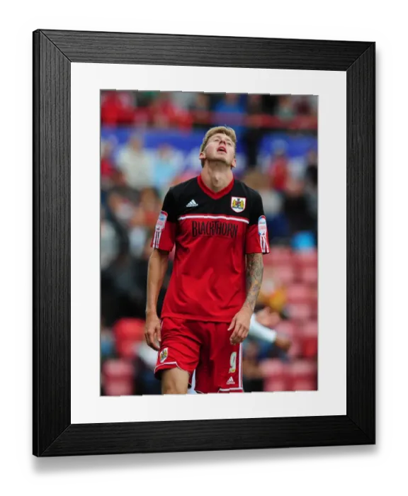 Framed Print : Frustration for Jon Stead as Bristol City Face Blackburn Rovers in Championship Clash Framed Print : Frustration for Jon Stead as Bristol City Face Blackburn Rovers in Championship Clash