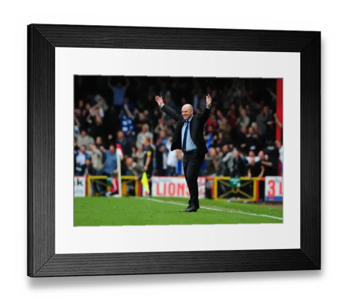 Framed Print : Steve Kean Alone in Victory: Jordan Rhodes Scores the Winning Goal for Blackburn Rovers against Bristol City, Championship Football, 2012