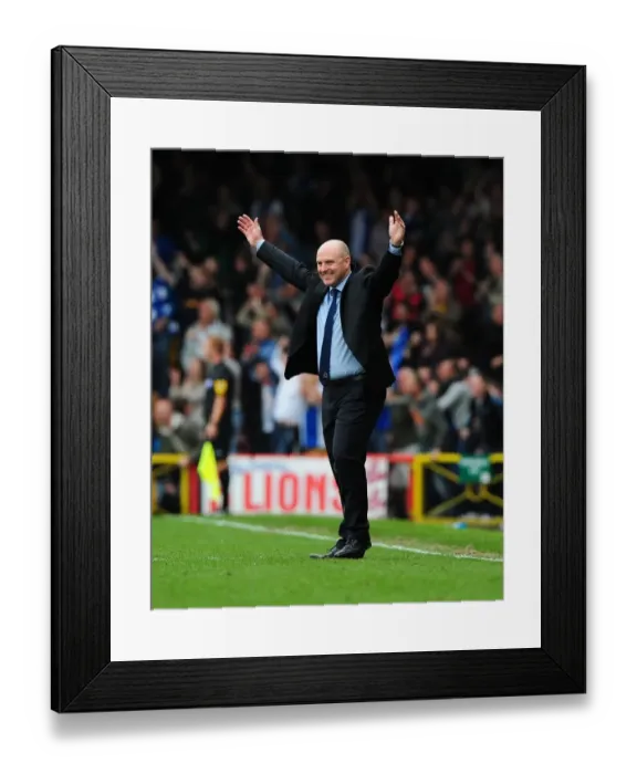 Framed Print : Steve Kean Alone in Triumph: Jordan Rhodes Scores the Winning Goal for Blackburn Rovers over Bristol City Framed Print : Steve Kean Alone in Triumph: Jordan Rhodes Scores the Winning Goal for Blackburn Rovers over Bristol City