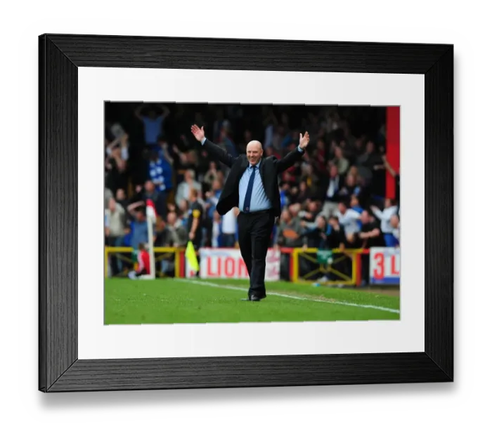 Framed Print : Steve Kean's Lonely Triumph: Jordan Rhodes Scores the Winning Goal Against Bristol City Framed Print : Steve Kean's Lonely Triumph: Jordan Rhodes Scores the Winning Goal Against Bristol City