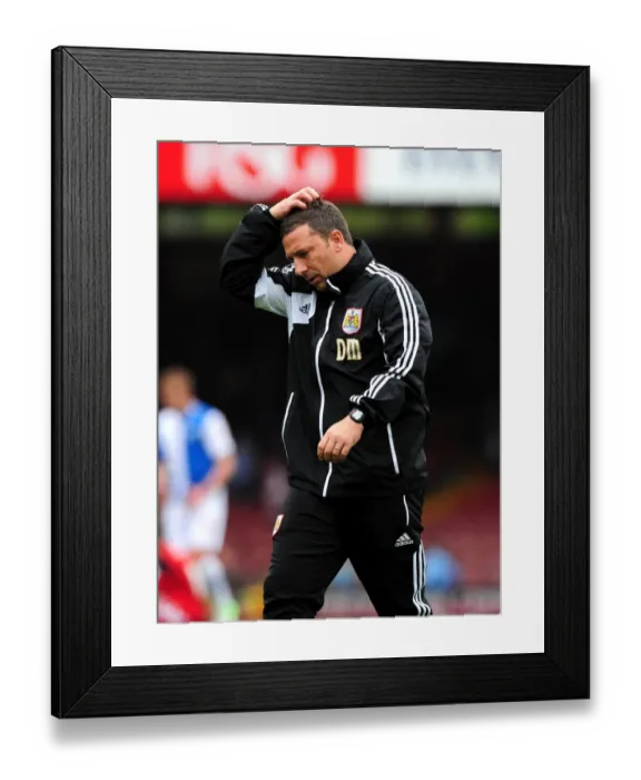 Framed Print : Derek McInnes Ponders Over Bristol City's Missed Opportunities Against Blackburn Rovers Framed Print : Derek McInnes Ponders Over Bristol City's Missed Opportunities Against Blackburn Rovers