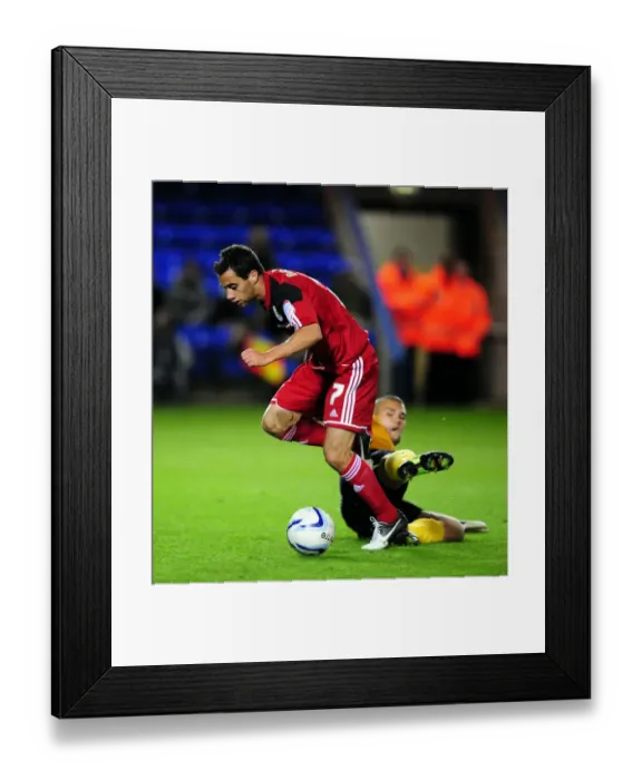 Framed Print : Sam Baldock Scores Past Robert Olejnik: A Championship Moment