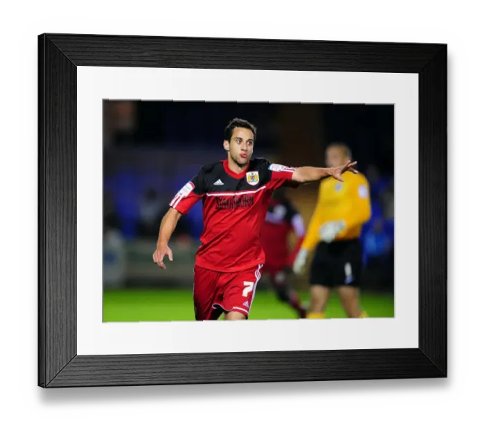 Framed Print : Bristol City's Sam Baldock Scores Championship Opener vs. Peterborough United (September 2012)