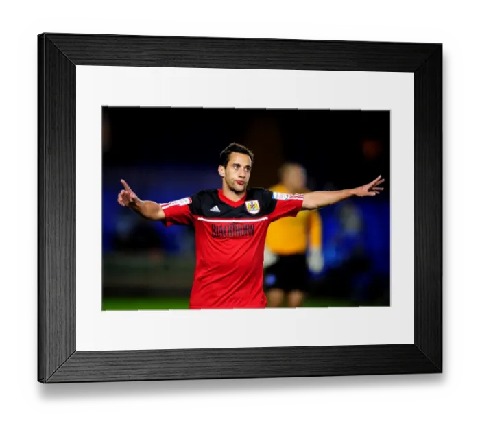 Framed Print : Bristol City's Sam Baldock Scores Championship Opener Against Peterborough United (September 2012)