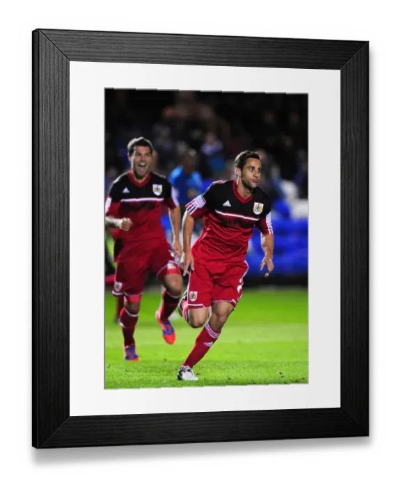 Framed Print : Bristol City's Sam Baldock Scores Double: Peterborough United vs. Bristol City Championship Clash Framed Print : Bristol City's Sam Baldock Scores Double: Peterborough United vs. Bristol City Championship Clash