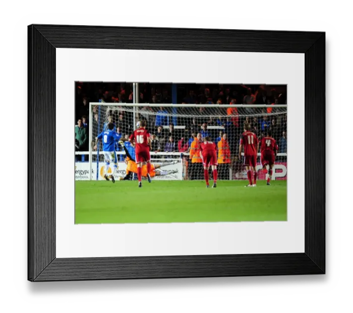 Framed Print : Peterborough's Lee Tomlin Scores Penalty Against Bristol City Framed Print : Peterborough's Lee Tomlin Scores Penalty Against Bristol City