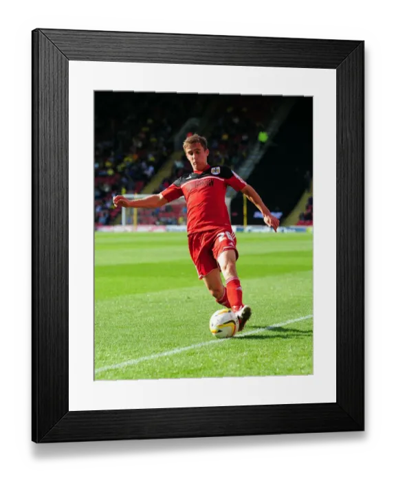 Framed Print : Bristol City's Joe Bryan in Action at Vicarage Road, Watford vs Bristol City Championship Match, September 2012 Framed Print : Bristol City's Joe Bryan in Action at Vicarage Road, Watford vs Bristol City Championship Match, September 2012