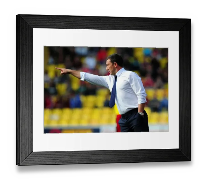 Framed Print : Derek McInnes Leads Bristol City at Vicarage Road during Championship Match against Watford, September 2012 Framed Print : Derek McInnes Leads Bristol City at Vicarage Road during Championship Match against Watford, September 2012