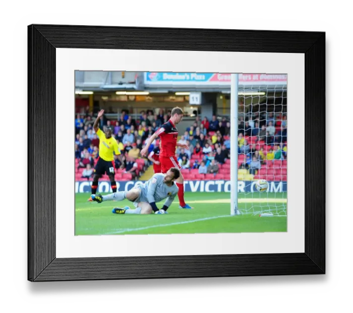 Framed Print : Steven Davies Scores the Equalizer: Watford vs. Bristol City Championship Clash, September 2012 Framed Print : Steven Davies Scores the Equalizer: Watford vs. Bristol City Championship Clash, September 2012