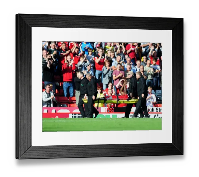 Framed Print : Bristol City's George Elokobi Receives Emotional Standing Ovation After Suffering Horrific Injury on Debut Framed Print : Bristol City's George Elokobi Receives Emotional Standing Ovation After Suffering Horrific Injury on Debut
