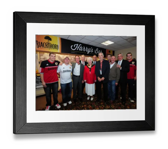 Framed Print : Bristol City's Harry's Bar Officially Opened by Marina Dolman during Bristol City vs Leeds United, Championship Football Match, Ashton Gate Stadium (September 2012)