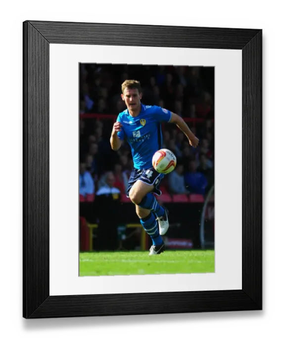 Framed Print : Bristol City vs Leeds United: Tom Lees in Action at Ashton Gate, Championship Football Match, September 2012