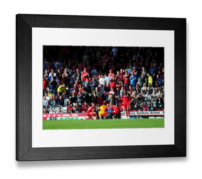 Framed Print : Bristol City's George Elokobi Suffers Grisly Injury During Championship Match Against Leeds United (September 2012) Framed Print : Bristol City's George Elokobi Suffers Grisly Injury During Championship Match Against Leeds United (September 2012)