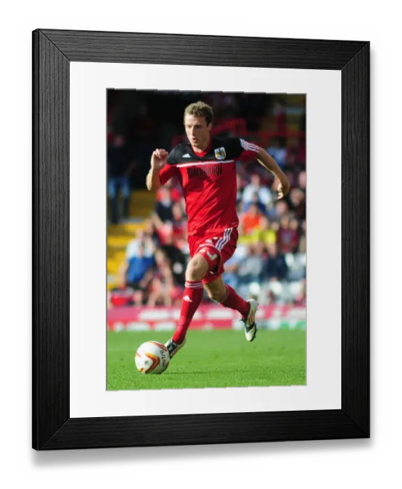 Framed Print : Bristol City vs Leeds United: Martyn Woolford in Action at Ashton Gate, Championship Football Match, September 2012