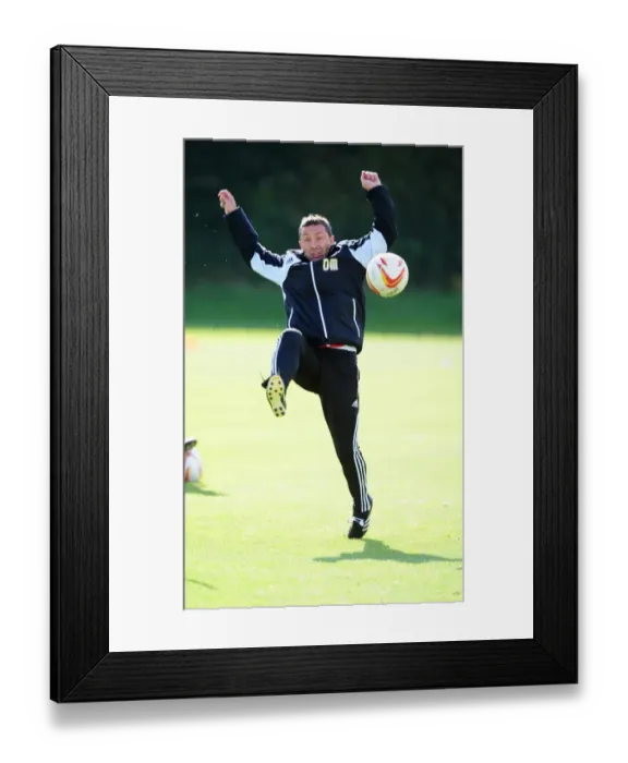 Framed Print : Bristol City FC: Derek McInnes Leads Training Session, September 2012