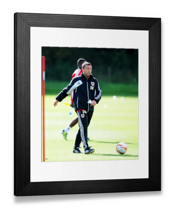 Framed Print : Bristol City FC: Derek McInnes Leads September 2012 Training Session Framed Print : Bristol City FC: Derek McInnes Leads September 2012 Training Session