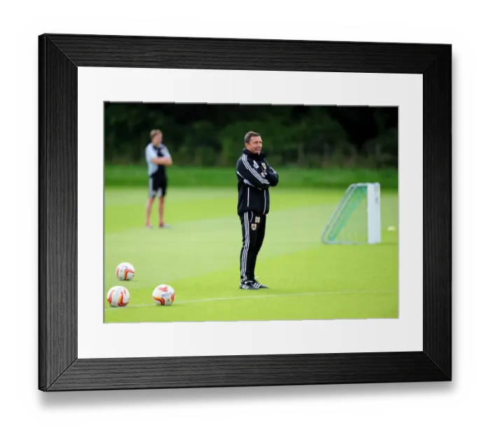 Framed Print : Bristol City FC: Derek McInnes Leading Training Session, September 2012