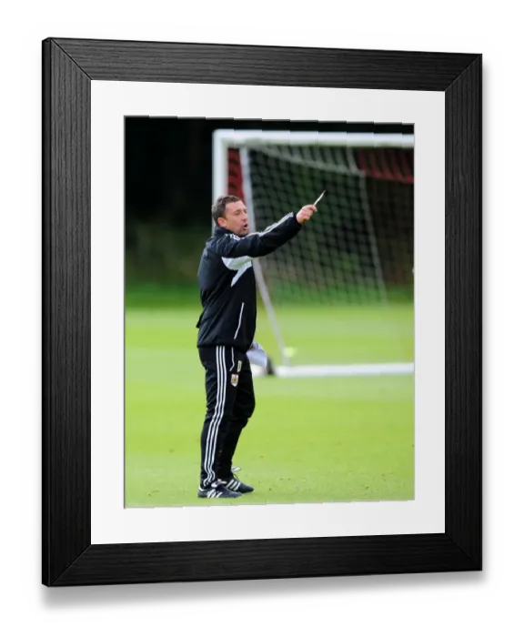 Framed Print : Bristol City Football Club: Derek McInnes Leading Training Session, September 2012 Framed Print : Bristol City Football Club: Derek McInnes Leading Training Session, September 2012