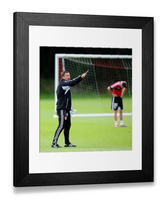 Framed Print : Bristol City Manager Derek McInnes Leading Training Session, September 2012 Framed Print : Bristol City Manager Derek McInnes Leading Training Session, September 2012