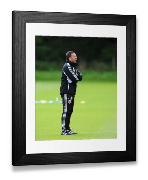 Framed Print : Derek McInnes Leading Bristol City Football Training, September 2012 Framed Print : Derek McInnes Leading Bristol City Football Training, September 2012
