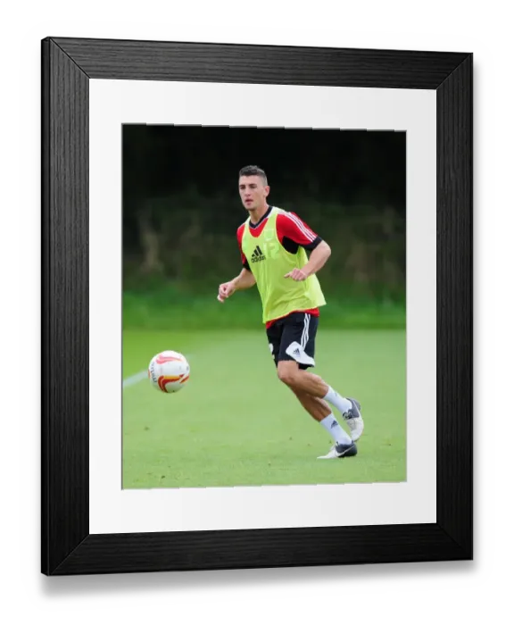 Framed Print : Bristol City's James Wilson in Action during Training, September 2012