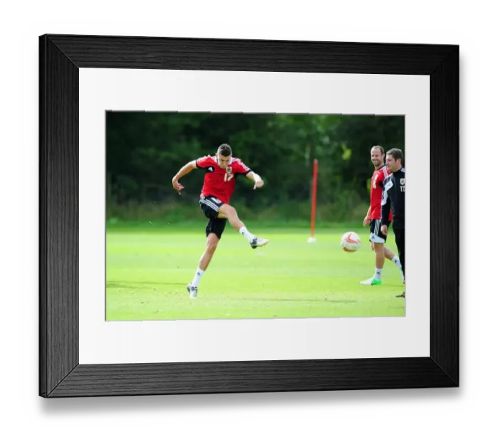 Framed Print : Bristol City's James Wilson in Action during Football Training, September 2012