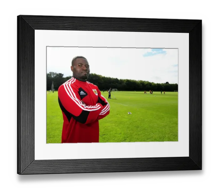 Framed Print : Bristol City's George Elokobi Gears Up for Loan Move Framed Print : Bristol City's George Elokobi Gears Up for Loan Move