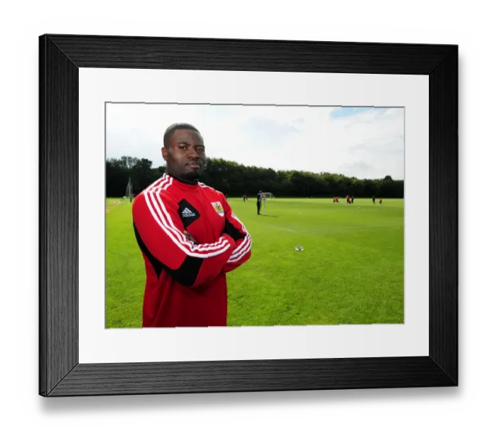 Framed Print : George Elokobi Joins Bristol City on Loan: Training Sessions Begin Framed Print : George Elokobi Joins Bristol City on Loan: Training Sessions Begin