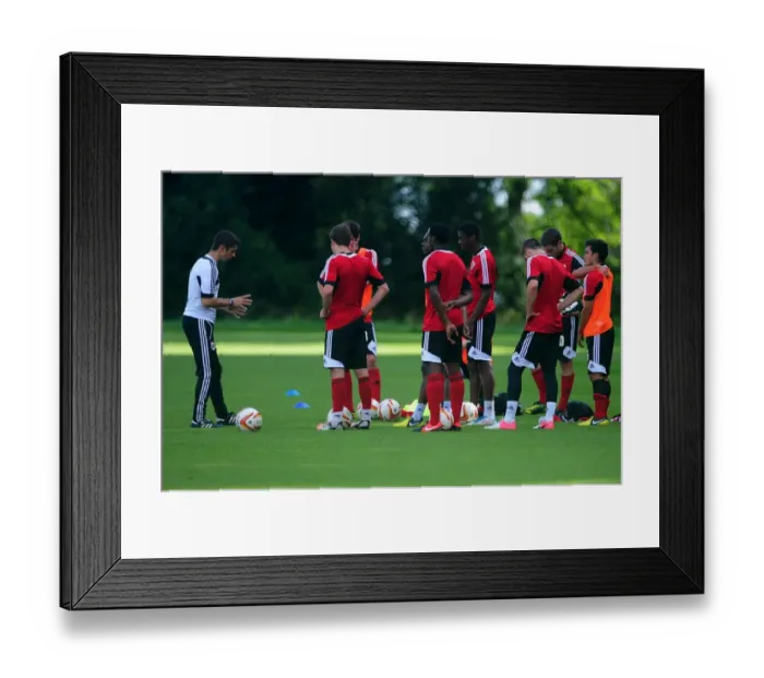 Framed Print : Bristol City Under-21s: Manager's Pep Talk at Training Session Framed Print : Bristol City Under-21s: Manager's Pep Talk at Training Session