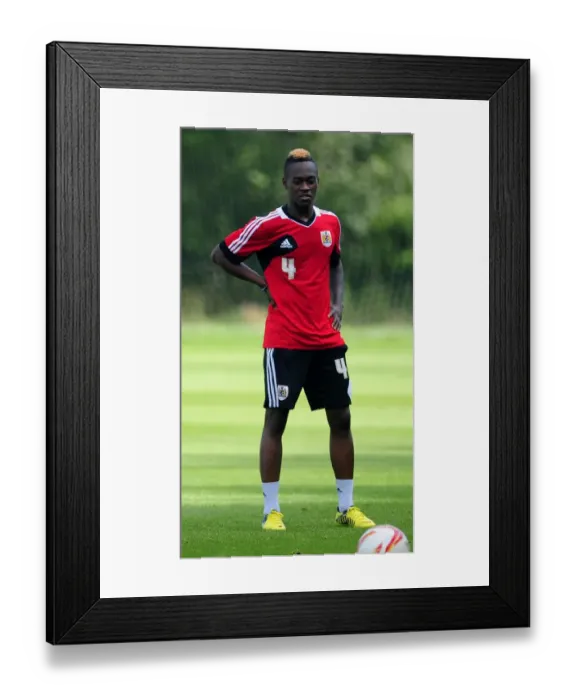 Framed Print : Bristol City Academy: Ridwan Oluwatobi in Training Action