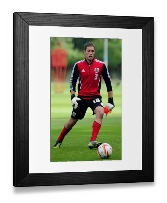 Framed Print : Young Bristol City Football Players in Training, Failand, 2012